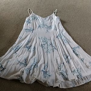 White and blue Coral dress.